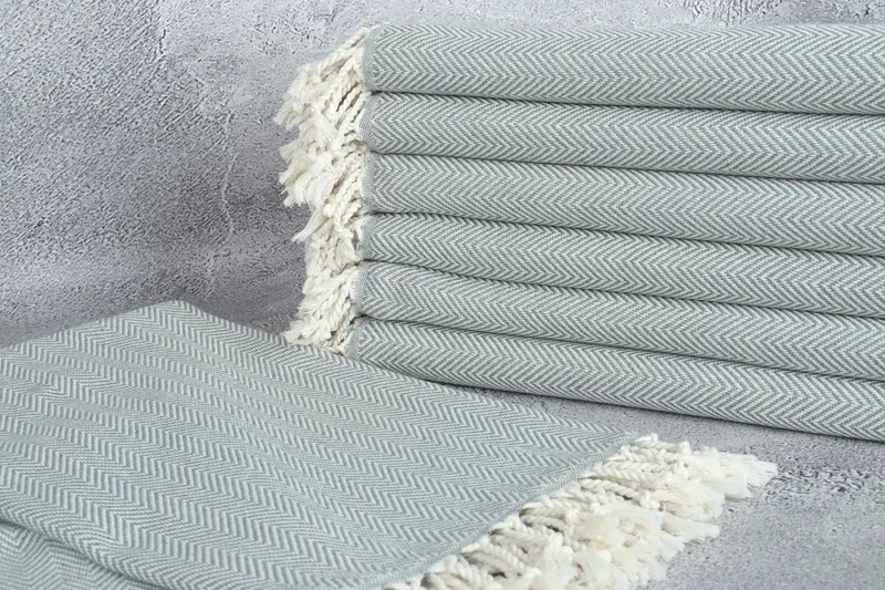 Beach Towel Personalized, Bridesmaid Proposal Gift, Luxury towel, Bridal Shower Favors, Holiday Towel, Gift For Him, 70x40 Cotton Herringbone Towel - 2