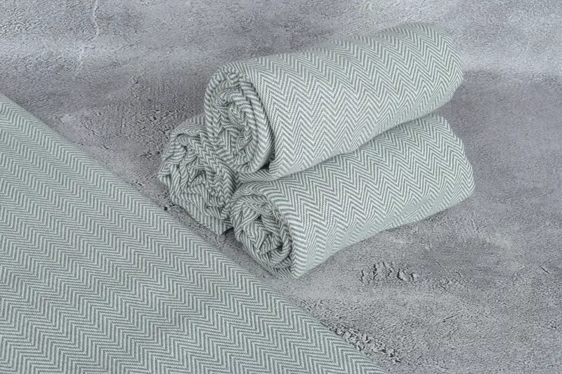 Beach Towel Personalized, Bridesmaid Proposal Gift, Luxury towel, Bridal Shower Favors, Holiday Towel, Gift For Him, 70x40 Cotton Herringbone Towel - 8