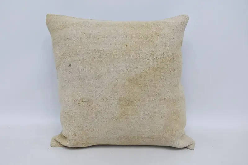 Türkischer Kissenbezug, 18 x 18 Zoll cremefarbener marokkanischer Kissenbezug - 1