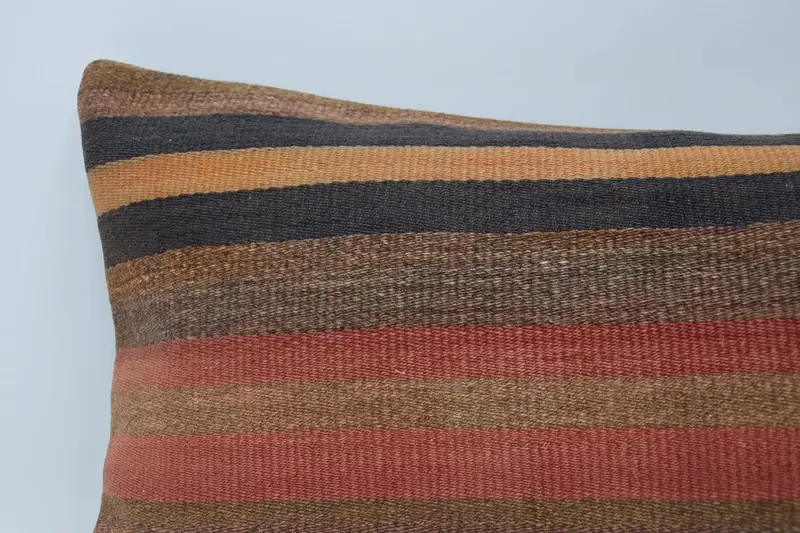 One Of A Kind Cushion, Ethnical Kilim Rug Pillow, Pillow Sham, 16x48 Red Pillow Cover, Yoga Pillow, Gift Pillow, Interior Designer Pillow - 2
