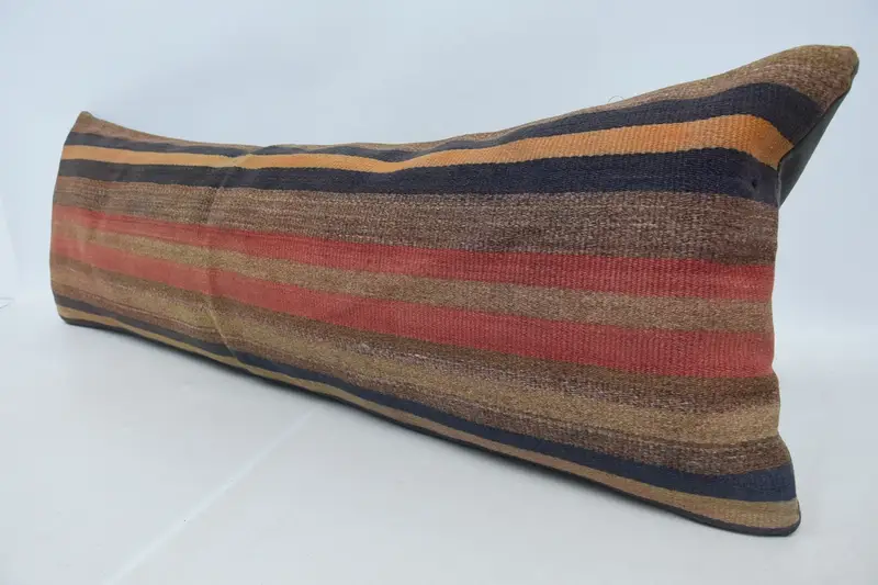 One Of A Kind Cushion, Ethnical Kilim Rug Pillow, Pillow Sham, 16x48 Red Pillow Cover, Yoga Pillow, Gift Pillow, Interior Designer Pillow - 4