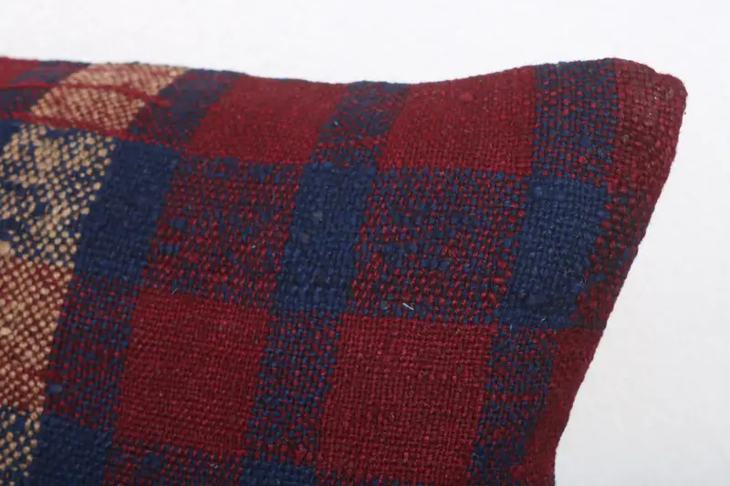 Kilim Pillow, Turkish Pillow, Bolster Throw Pillow Case, Cushion, 12x20 Blue Cushion Case, Luxury Pillow Sham, Gift Pillow, Christmas Cushion Case - 5