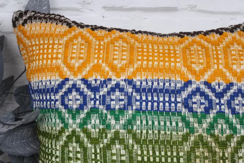 Camión azul de 20x20, caja de almohada oriental, cubierta simulada de almohada boho, simulacro de cojín de kilim, caja de cojín, almohada para sofá, almohada de yoga - 2
