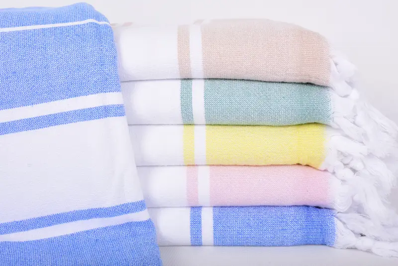 Wedding Shower Gift Yellow Striped Terry Towel, 63x36 Inches