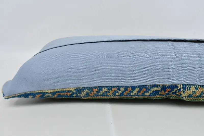 Handwoven Pillow Cover Pillow, Boho Pillow, 12x36 Blue Cushion, Ethnic Pillow Cover Pillow Case, Cushion Cover, Turkish Pillow, Kilim Cushion Sham - 5