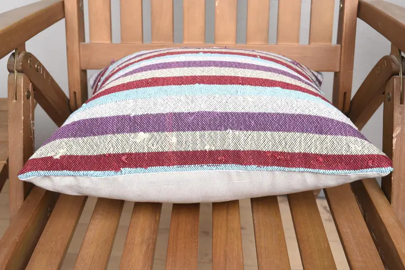 Vintage Kilim Throw Pillow, Vintage Kilim Pillow, Gift Pillow, Customized Cushion Cover, Cushion, 16x16 Purple Cushion - 5
