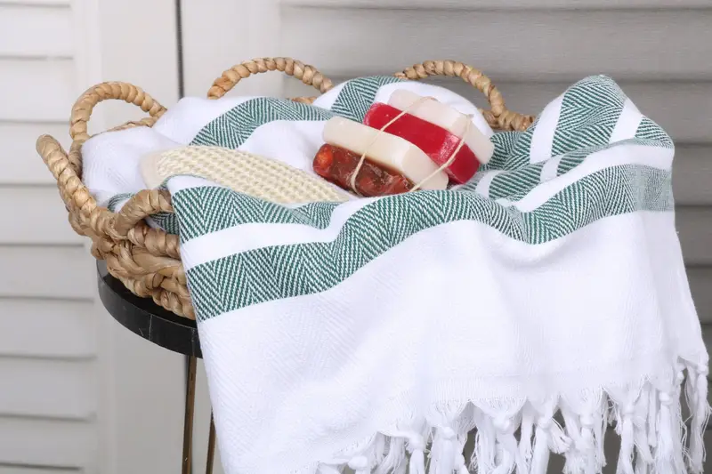 Spa Gift Towel, Personalized Beach Towel, 70x40 Cotton Herringbone Towel, Personalized Turkish Towel, Best Friend Gift Ideas, Monogram Turkish Towel - 2