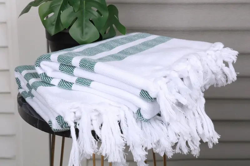 Spa Gift Towel, Personalized Beach Towel, 70x40 Cotton Herringbone Towel, Personalized Turkish Towel, Best Friend Gift Ideas, Monogram Turkish Towel - 3