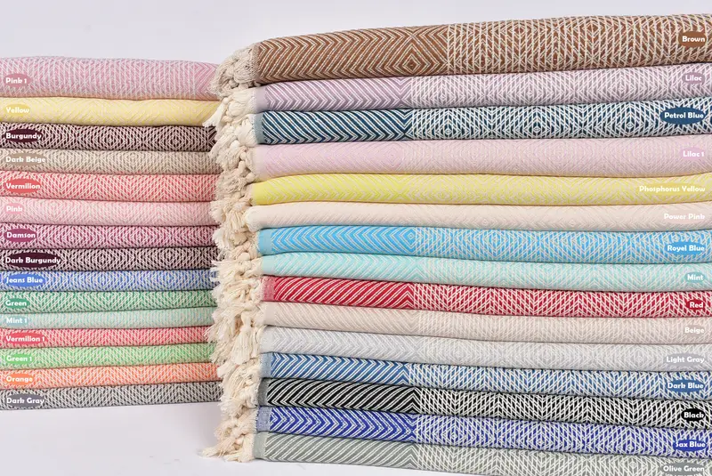 92x80 Cotton Diamond Towel, Tablecloth, Custom Wedding Gifts, Bachelorette Party Items, Halloween Gifts, Woven Blanket, Beach Wedding Favor - 1