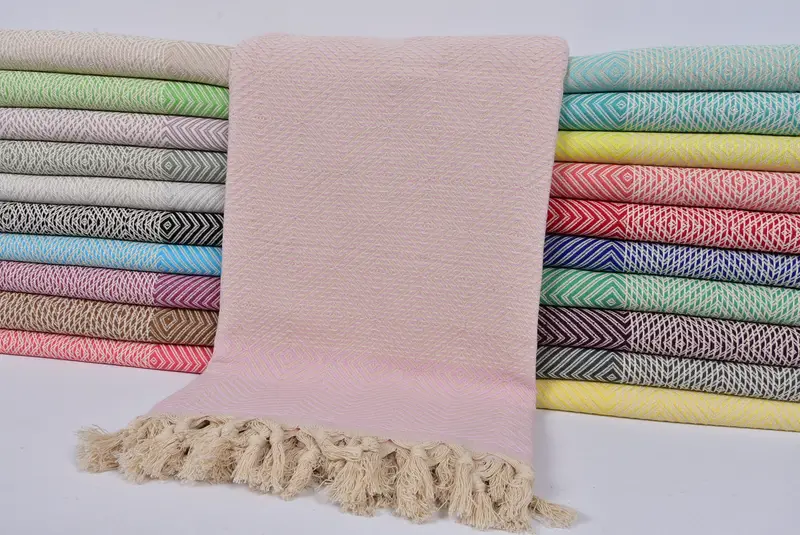 92x80 Cotton Diamond Towel, Tablecloth, Custom Wedding Gifts, Bachelorette Party Items, Halloween Gifts, Woven Blanket, Beach Wedding Favor - 2