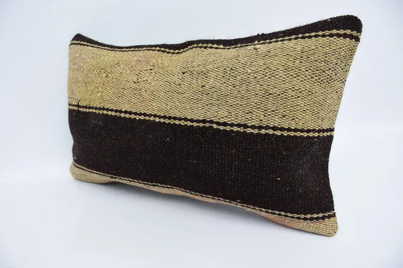 12x20 Brown Cushion Case, Kilim Cushion Sham, Pillow, Antique Pillows, Pillow for Sofa, Patio Cushion Cover, Decorative Throw Pillow Cover - 4
