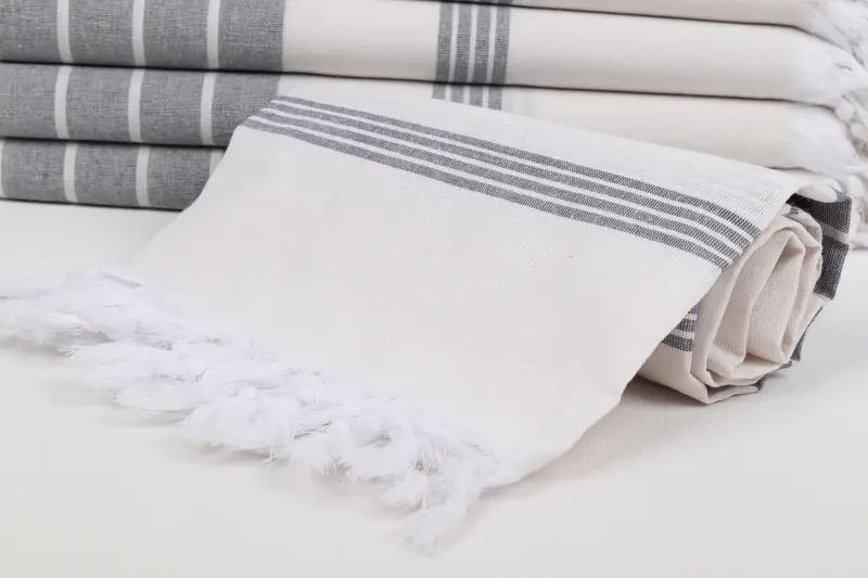 Hochzeitsgeschenke Handtuch, türkisches Badetuch für Spa, monogrammiertes Strandtuch, großes türkisches Handtuch, 68x36 Baumwollstreifen -Handtuch, personalisiertes Geschenk für sie - 4