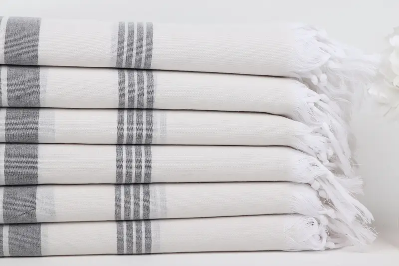 Hochzeitsgeschenke Handtuch, türkisches Badetuch für Spa, monogrammiertes Strandtuch, großes türkisches Handtuch, 68x36 Baumwollstreifen -Handtuch, personalisiertes Geschenk für sie - 3