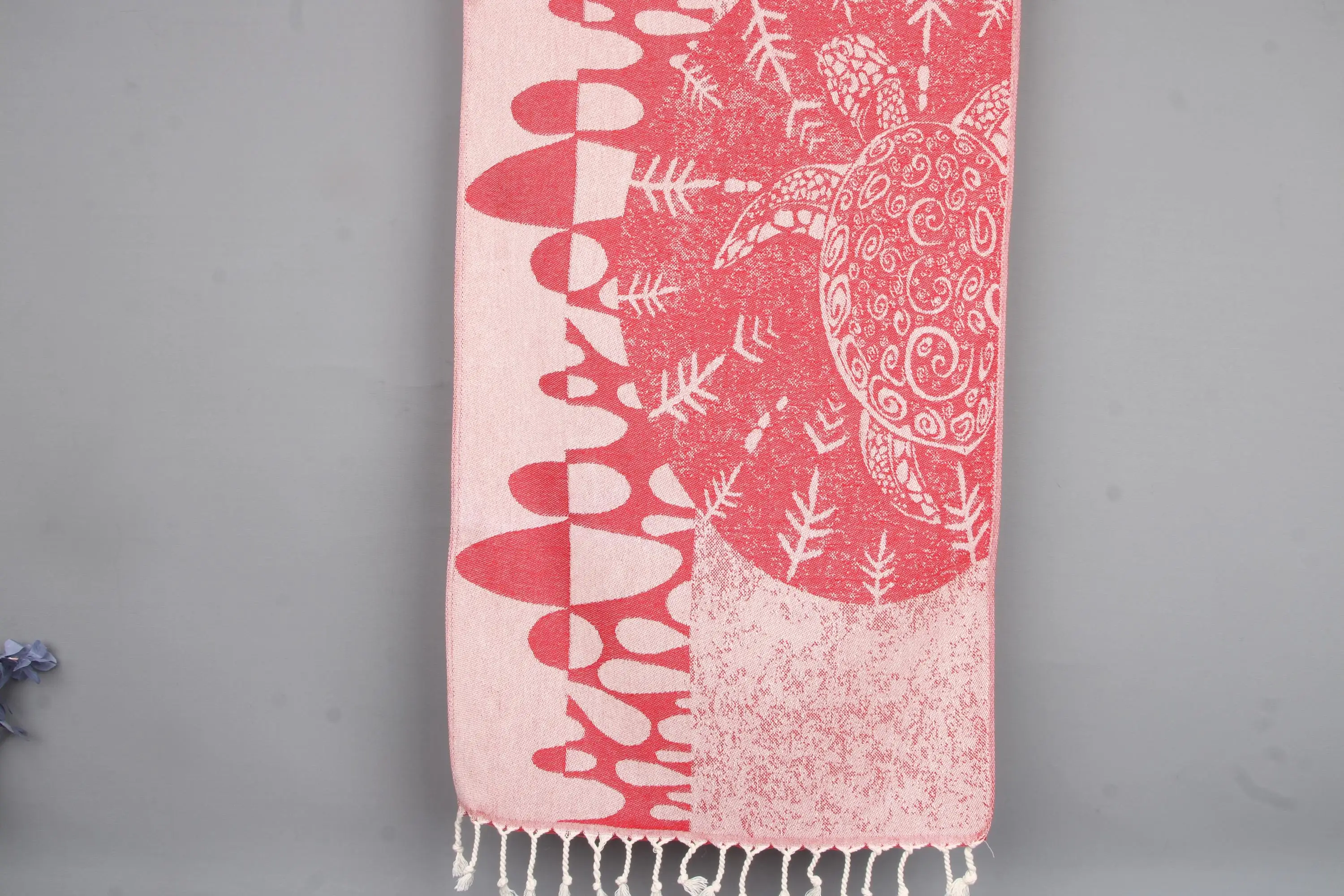Carretta Patterned Cotton Hand Towel, 18x36, Kitchen & Tea Towel, Beige - 1