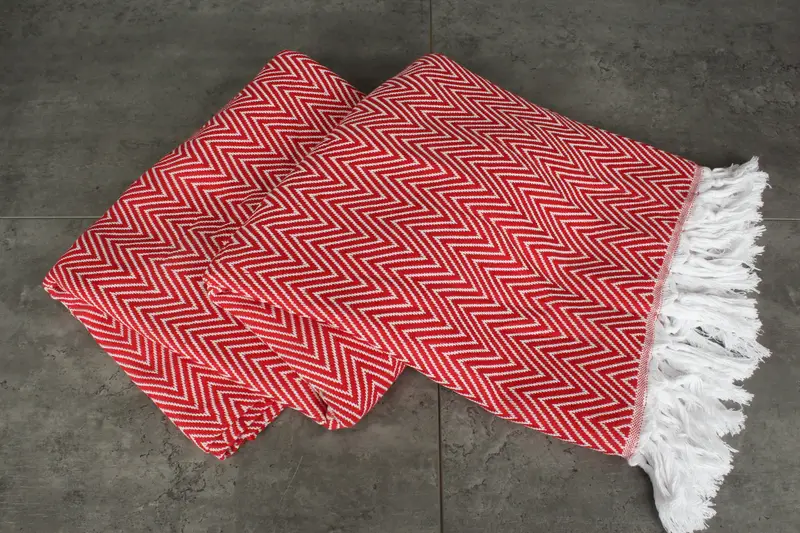 Housewarming Gift, Turkish Bedspread, Wedding Favors, Bachelorette Gifts, 96x80 Cotton Chevron Towel, Personalized Wedding Gift For Couple - 5