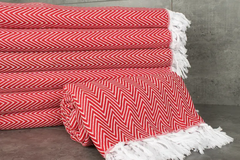Housewarming Gift, Turkish Bedspread, Wedding Favors, Bachelorette Gifts, 96x80 Cotton Chevron Towel, Personalized Wedding Gift For Couple - 2