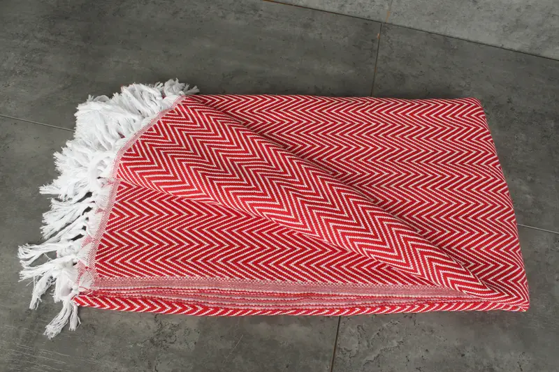 Housewarming Gift, Turkish Bedspread, Wedding Favors, Bachelorette Gifts, 96x80 Cotton Chevron Towel, Personalized Wedding Gift For Couple - 3