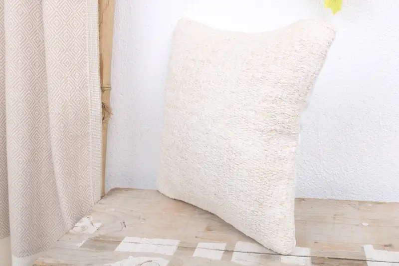 Vintage Pillow, Bohemian Cushion Cushion Cover, Cushion Case, Kilim Pillow Cover, 12x12 White Pillow Sham, Seat Pillow Cover, Pillow for Couch - 5