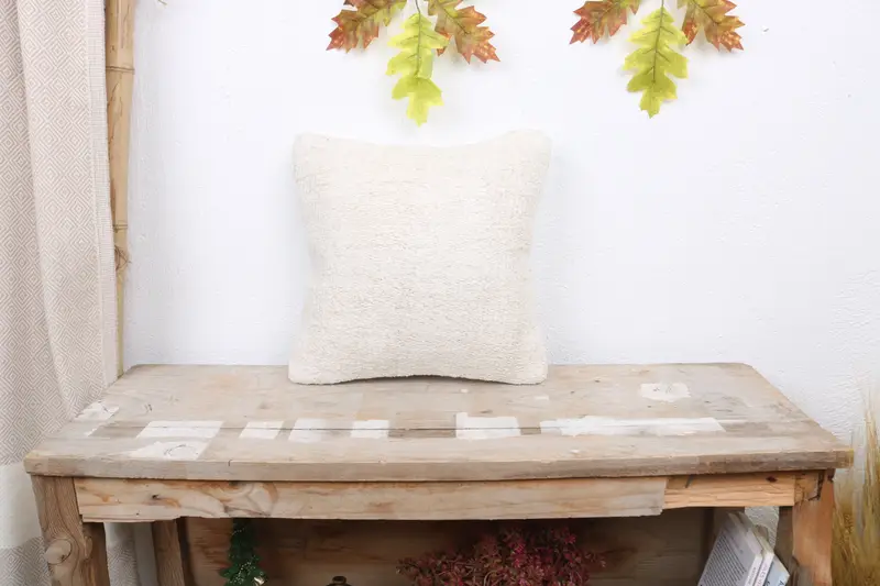 Vintage Pillow, Bohemian Cushion Cushion Cover, Cushion Case, Kilim Pillow Cover, 12x12 White Pillow Sham, Seat Pillow Cover, Pillow for Couch - 1