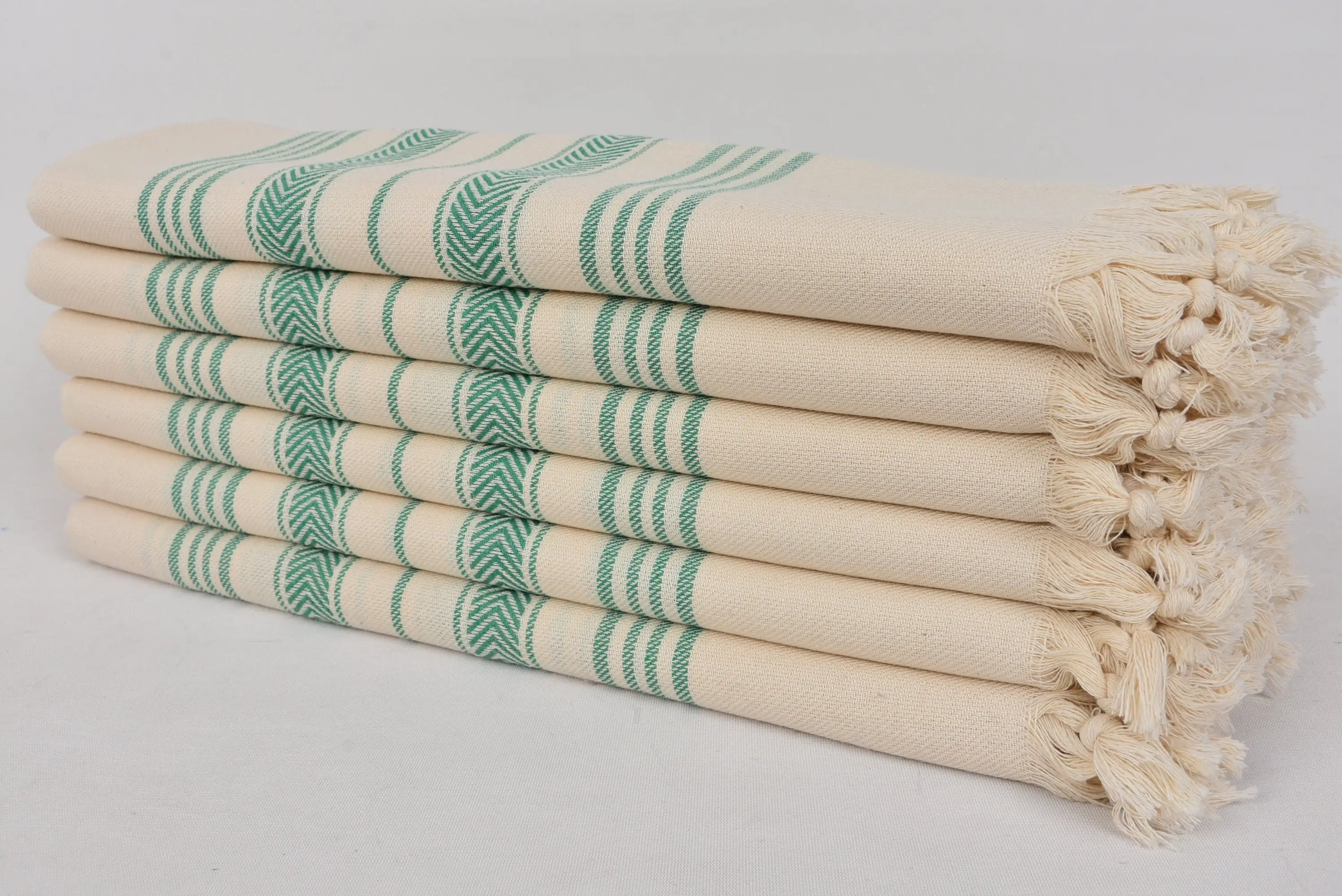 Personalized Turkish Beach Towel Green Embroidered, 36x70 Inches - 1