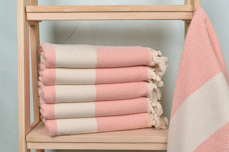 Peshtemal Towel, 70x40 Cotton Diamond Towel, Holiday Towel, Wedding Favors, Bachelor Bachelorette Party Favors, Beach Towel Bulk, Unique Gift - 1
