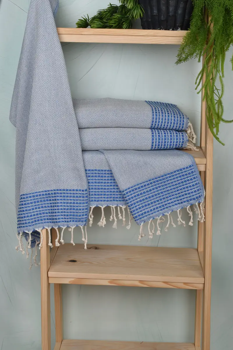 Personalized Kitchen Towel, Turkish Towel Hand Towel, Travel Towel, Maid Of Honor Gift, Spa Towel, Kitchen Towel, 40x20 Cotton Striped Towel - 6