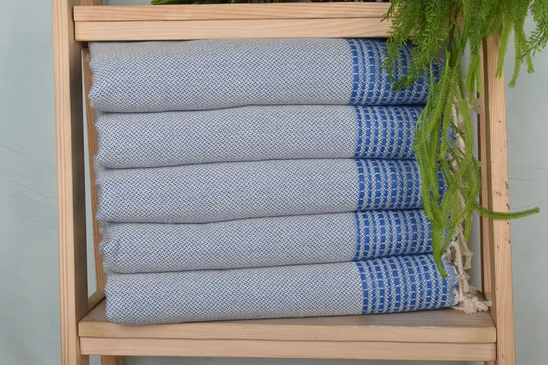 Personalized Kitchen Towel, Turkish Towel Hand Towel, Travel Towel, Maid Of Honor Gift, Spa Towel, Kitchen Towel, 40x20 Cotton Striped Towel - 1