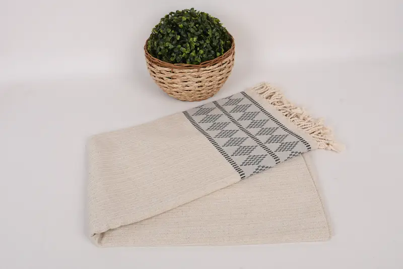 Turkish hand towel, Turkish bath towel, Spa Towel, Beach Towel Bulk, Handmade Turkish hammam towel, Baby Boy Gift, 70x36 Linen Kilim Design Towel - 4