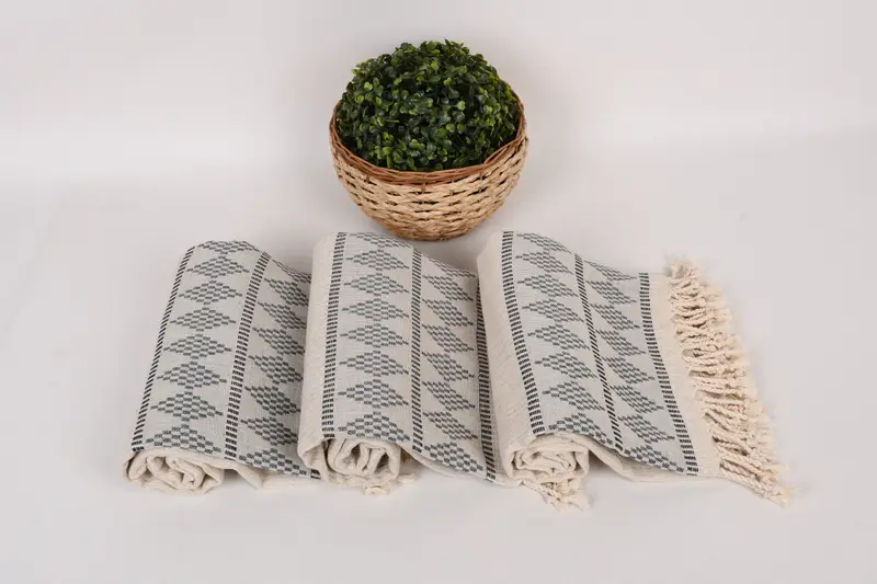 Turkish hand towel, Turkish bath towel, Spa Towel, Beach Towel Bulk, Handmade Turkish hammam towel, Baby Boy Gift, 70x36 Linen Kilim Design Towel - 8
