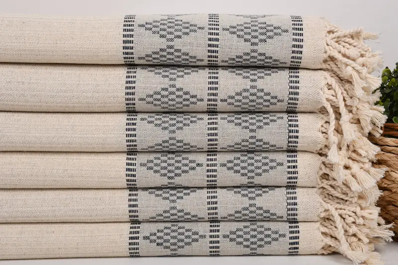 Turkish hand towel, Turkish bath towel, Spa Towel, Beach Towel Bulk, Handmade Turkish hammam towel, Baby Boy Gift, 70x36 Linen Kilim Design Towel - 2