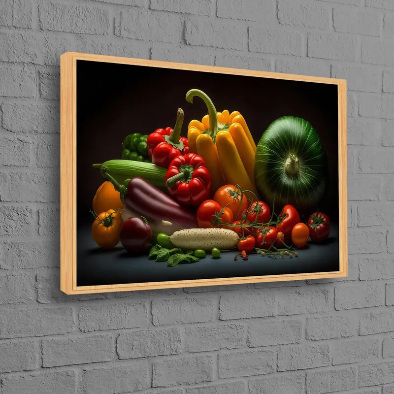 健康的なキッチンのダイニングルーム用のエレガントな農場の風景プリントキャンバス