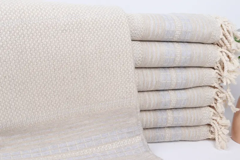 Summer Gift, Employee Gifts, Monogrammed Turkish Towel, Bridesmaid Gift Towel, 68x40 Linen Striped Towel, Bridesmaid Gift, Travel Towel - 1