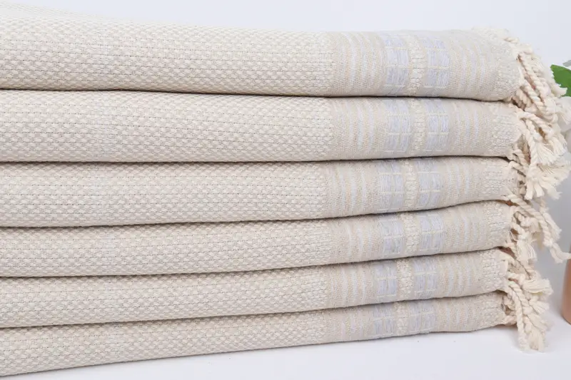 Summer Gift, Employee Gifts, Monogrammed Turkish Towel, Bridesmaid Gift Towel, 68x40 Linen Striped Towel, Bridesmaid Gift, Travel Towel - 3