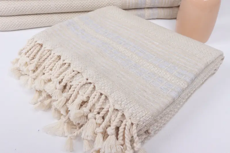 Summer Gift, Employee Gifts, Monogrammed Turkish Towel, Bridesmaid Gift Towel, 68x40 Linen Striped Towel, Bridesmaid Gift, Travel Towel - 5