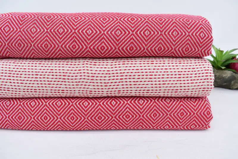 104x80 Cotton Diamond Towel, Boyfriend Gift, Decorative Blanket, Bedspread, Custom Shower Curtain, Wedding Favors, Turkish Cotton Throw Blanket - 3