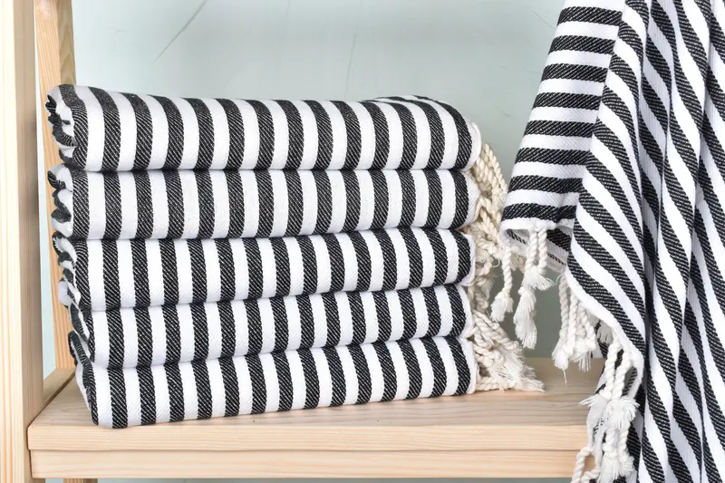 70x40 Cotton Striped Towel, Christmas Gift, Scarf Towel, Bachelor Bachelorette Party Favors, Personalized Gift, Unique Wedding Gift, Cotton towel - 1