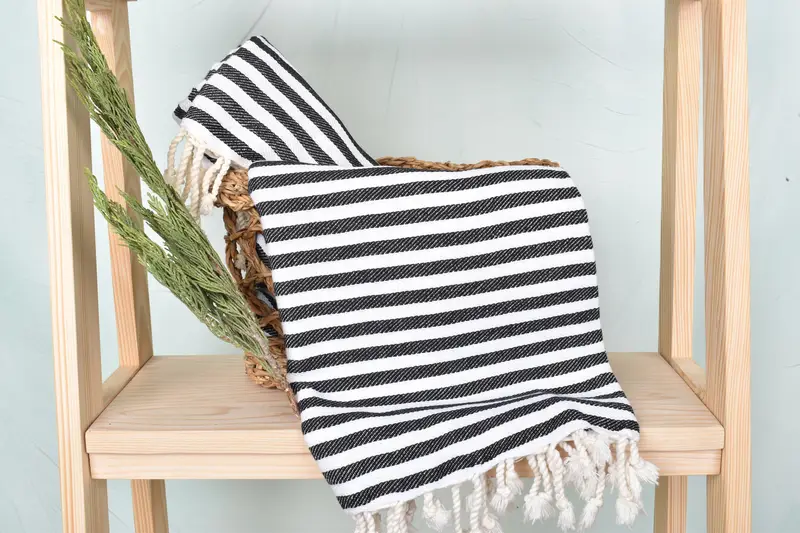 70x40 Cotton Striped Towel, Christmas Gift, Scarf Towel, Bachelor Bachelorette Party Favors, Personalized Gift, Unique Wedding Gift, Cotton towel - 4