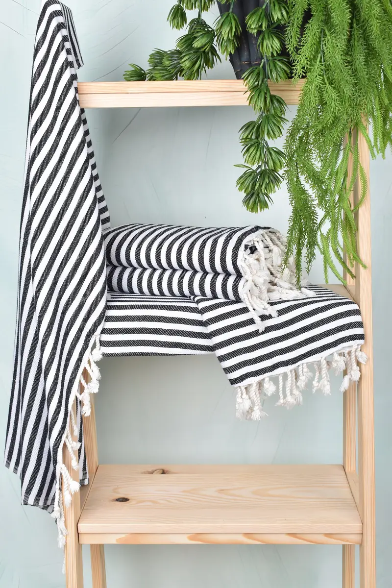 70x40 Cotton Striped Towel, Christmas Gift, Scarf Towel, Bachelor Bachelorette Party Favors, Personalized Gift, Unique Wedding Gift, Cotton towel - 6
