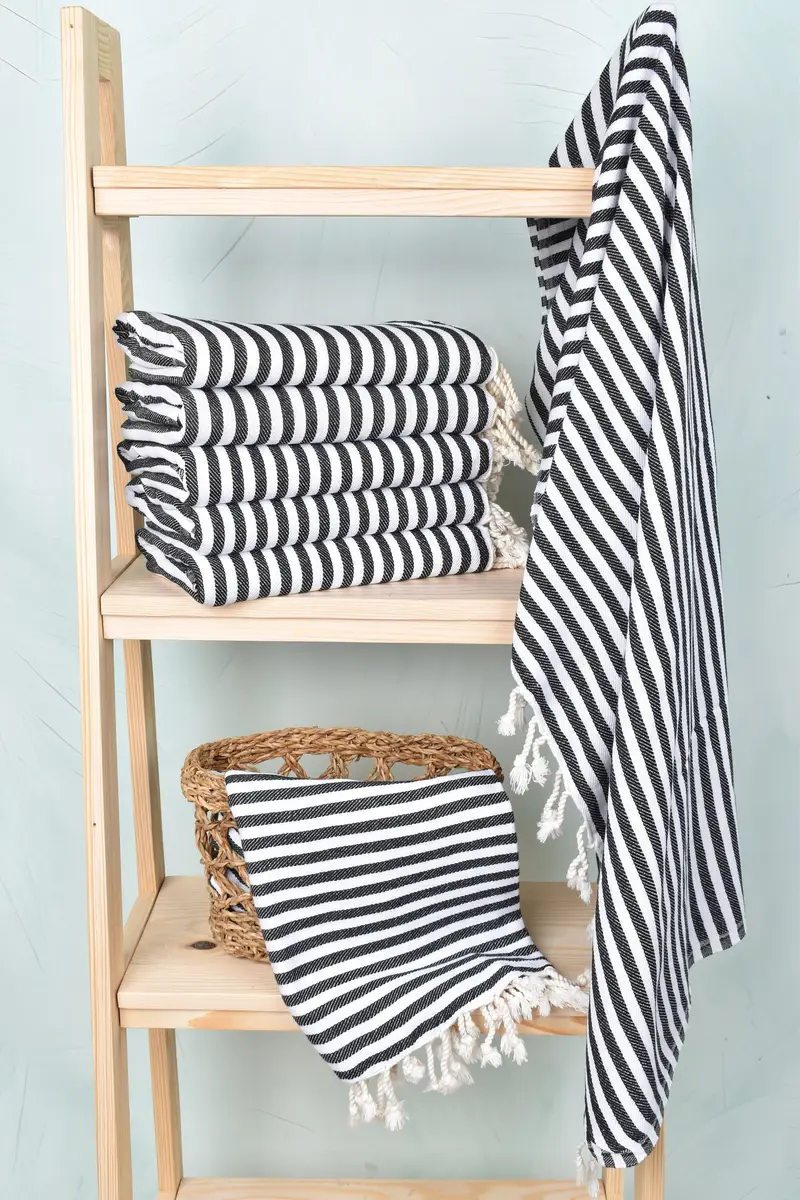70x40 Cotton Striped Towel, Christmas Gift, Scarf Towel, Bachelor Bachelorette Party Favors, Personalized Gift, Unique Wedding Gift, Cotton towel - 3