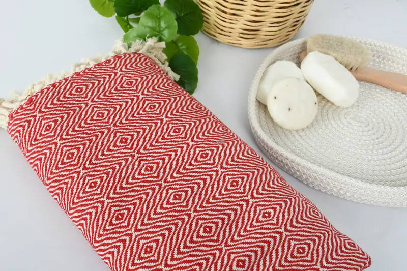 Luxury towel, Beach Towel Bulk, Family Gift Basket, Organic Cotton Towel, Wedding Gift Ideas, 70x40 Cotton Zigzag Diamond Towel, Turkish bath towel - 6