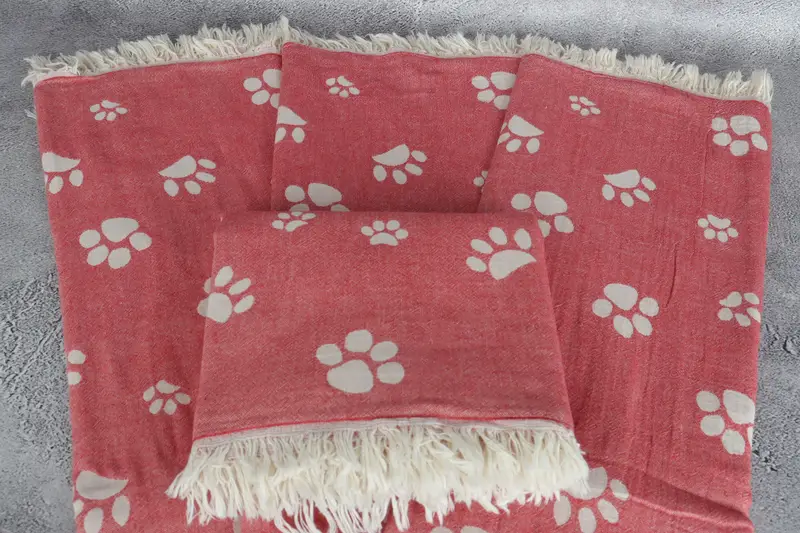 Travel towel, Beach towel, Monogram Turkish Bath Towel, Spa Gift Towel, Beach Towel Bulk, Bachelor Gift, Custom Gift, 70x36 Cotton Paw Design Towel - 5