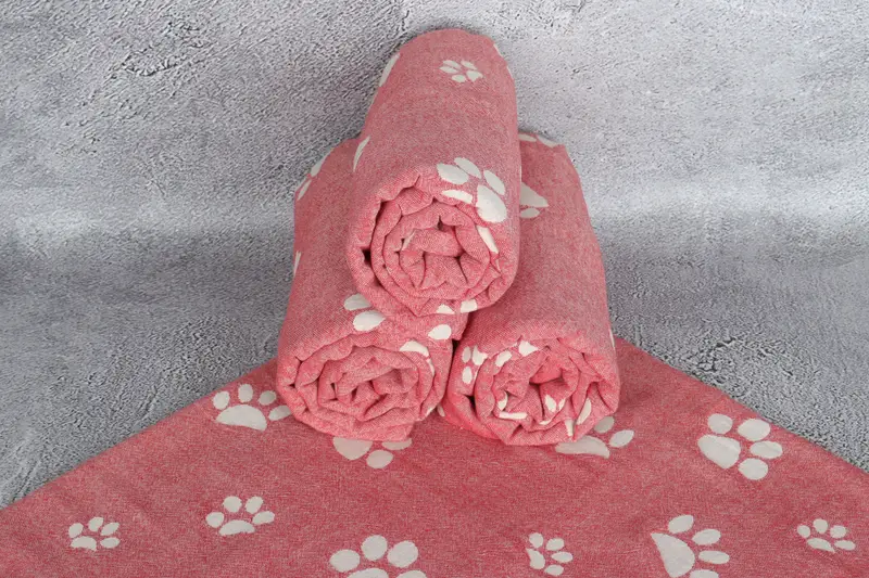 Travel towel, Beach towel, Monogram Turkish Bath Towel, Spa Gift Towel, Beach Towel Bulk, Bachelor Gift, Custom Gift, 70x36 Cotton Paw Design Towel - 8