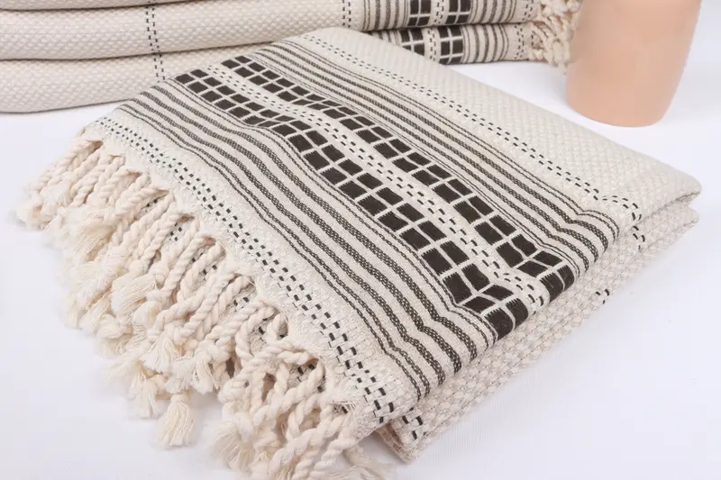 Turkish Towel Monogram, 68x40 Linen Striped Towel, Custom Gift, Soft towel, Bachelorette Favors Beach, Baby Boy Gift, Bridesmaid Gift Towel - 5