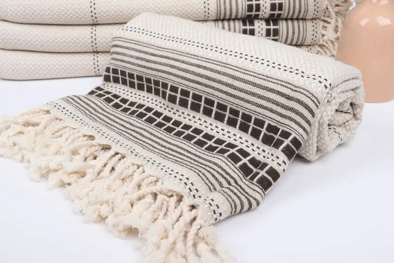 Turkish Towel Monogram, 68x40 Linen Striped Towel, Custom Gift, Soft towel, Bachelorette Favors Beach, Baby Boy Gift, Bridesmaid Gift Towel - 4