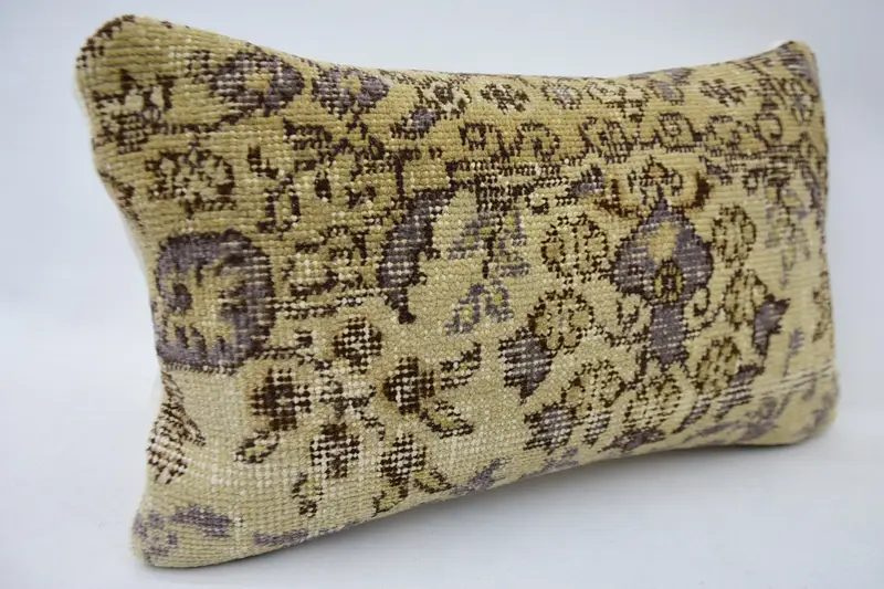 12x20 Beige Pillow Sham, Vintage Pillow, Vintage Kilim Throw Pillow, Pillow Sham, Retro Cushion Case, Pillow for Couch - 2