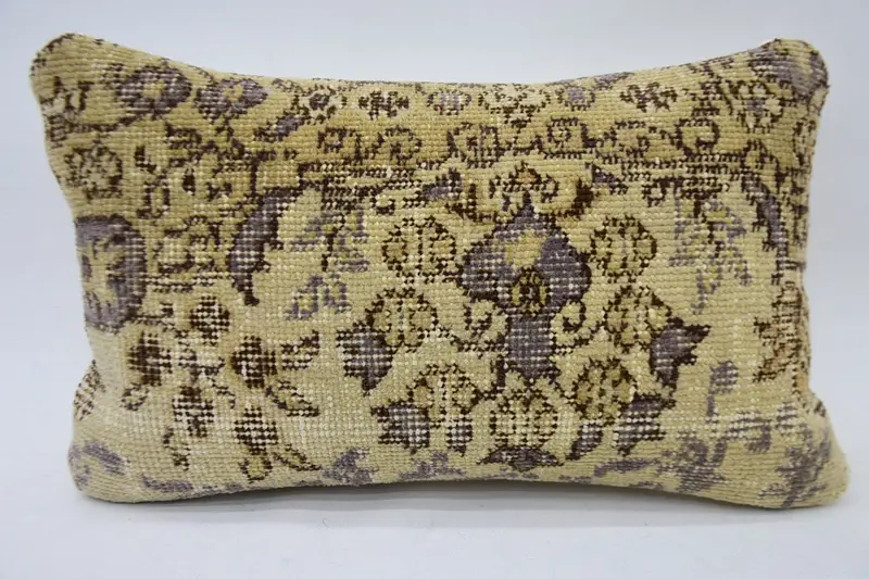 12x20 Beige Pillow Sham, Vintage Pillow, Vintage Kilim Throw Pillow, Pillow Sham, Retro Cushion Case, Pillow for Couch - 4