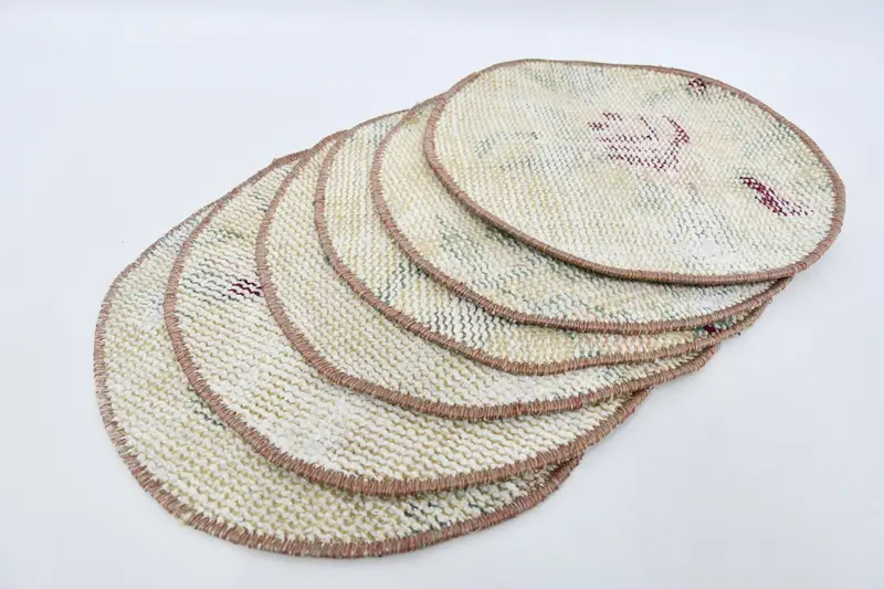 Manteles individuales circulares de algodón y lana con estampado bohemio, decoración para ocasiones especiales