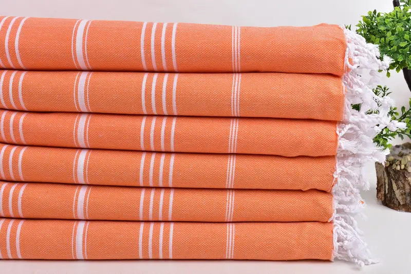 Turkish Towel USA, Absorbent Turkish towel, Gift For Her, Luxury Turkish peshtemal beach towel, Bachelor Gift, 70x40 Cotton Striped Towel - 3