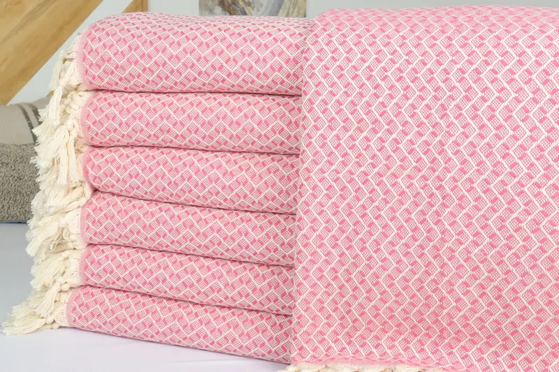 Personalized Wedding Gift For Couple, Personalized Blanket, 96x92 Cotton Herringbone Towel, Turkish Blanket, Aesthetic Blanket, Woven Blanket - 2