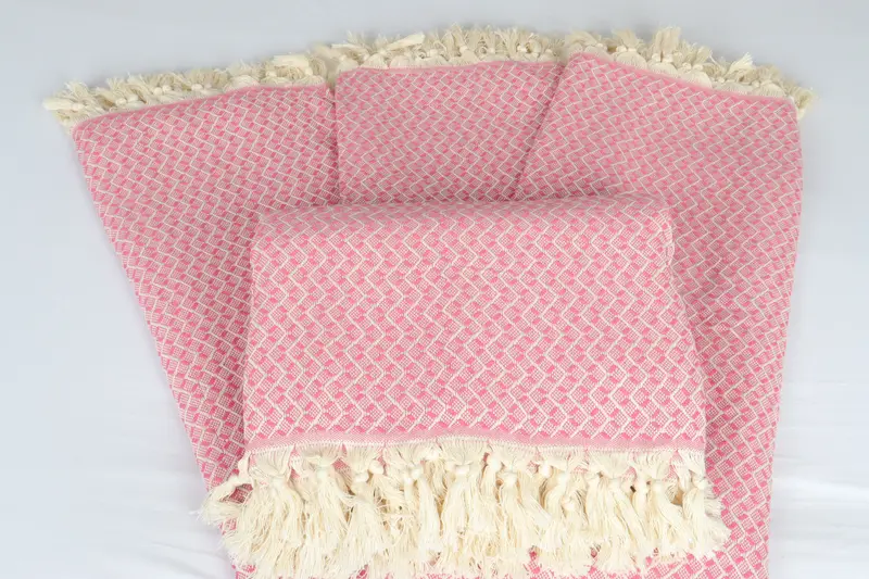 Personalized Wedding Gift For Couple, Personalized Blanket, 96x92 Cotton Herringbone Towel, Turkish Blanket, Aesthetic Blanket, Woven Blanket - 5